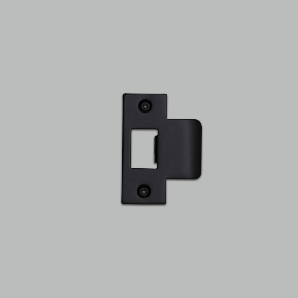STRIKE PLATE KIT / T SHAPED / 54MM DOOR / BLACK