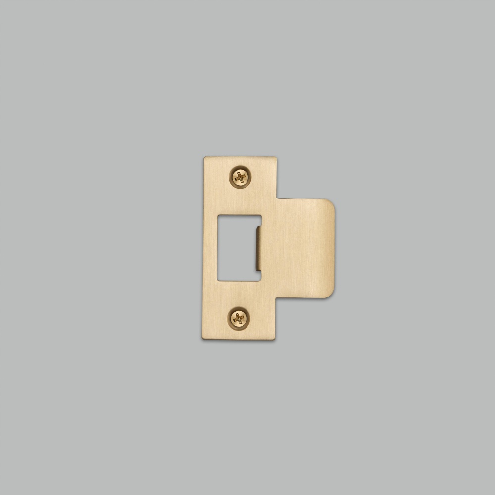 STRIKE PLATE KIT / T SHAPED / 54MM DOOR / BRASS