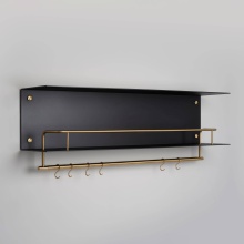 Buster and Punch USV-061923 - KITCHEN SHELF / HANGER / BLACK / BRASS