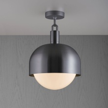 Buster and Punch NFC-863221 - FORKED CEILING / LINEAR / SHADE / GLOBE / OPAL / LARGE / GUN METAL