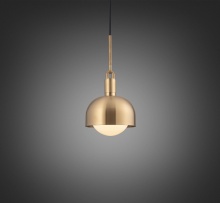 Buster and Punch NFP-813163 - FORKED PENDANT / LINEAR / SHADE / GLOBE / OPAL / MEDIUM / BRASS