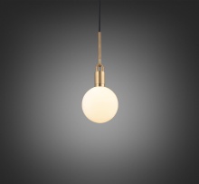 Buster and Punch NFP-823169 - FORKED PENDANT / LINEAR / GLOBE / OPAL / MEDIUM / BRASS