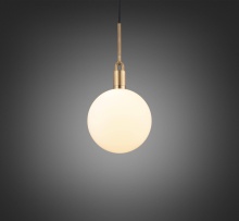 Buster and Punch NFP-823170 - FORKED PENDANT / LINEAR / GLOBE / OPAL / LARGE / BRASS