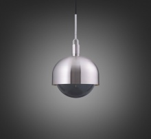 Buster and Punch NFP-833176 - FORKED PENDANT / LINEAR / SHADE / GLOBE / SMOKED / LARGE / STEEL