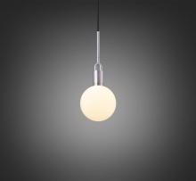 Buster and Punch NFP-843179 - FORKED PENDANT / LINEAR / GLOBE / OPAL / MEDIUM / STEEL