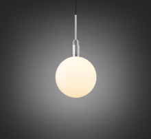 Buster and Punch NFP-843180 - FORKED PENDANT / LINEAR / GLOBE / OPAL / LARGE / STEEL