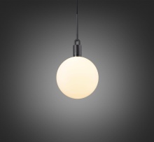 Buster and Punch NFP-873190 - FORKED PENDANT / LINEAR / GLOBE / OPAL / LARGE / GUN METAL