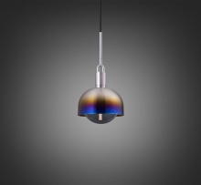 Buster and Punch NFP-893194 - FORKED PENDANT / LINEAR / SHADE / GLOBE / SMOKED / MEDIUM / BURNT STEEL