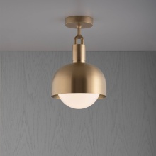 Buster and Punch NFC-813199 - FORKED CEILING / LINEAR / SHADE / GLOBE / OPAL / MEDIUM / BRASS