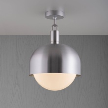 Buster and Punch NFC-853211 - FORKED CEILING / LINEAR / SHADE / GLOBE / OPAL / LARGE / STEEL