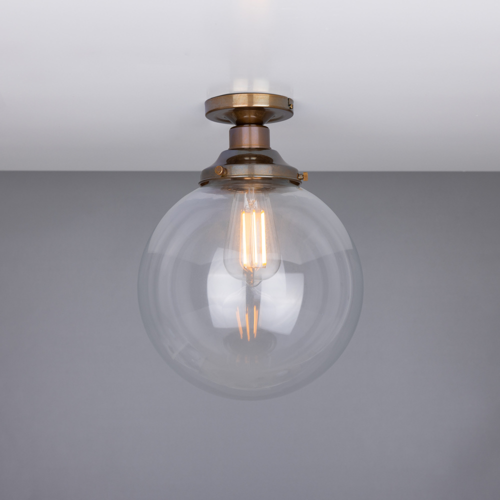 Riad 9.75íí Globe Ceiling Light | Antique Silver