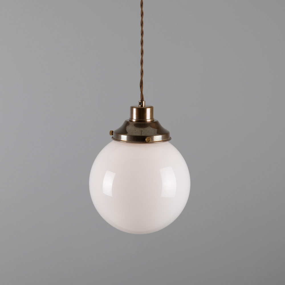 Gentry 20cm Globe Pendant | Antique Silver