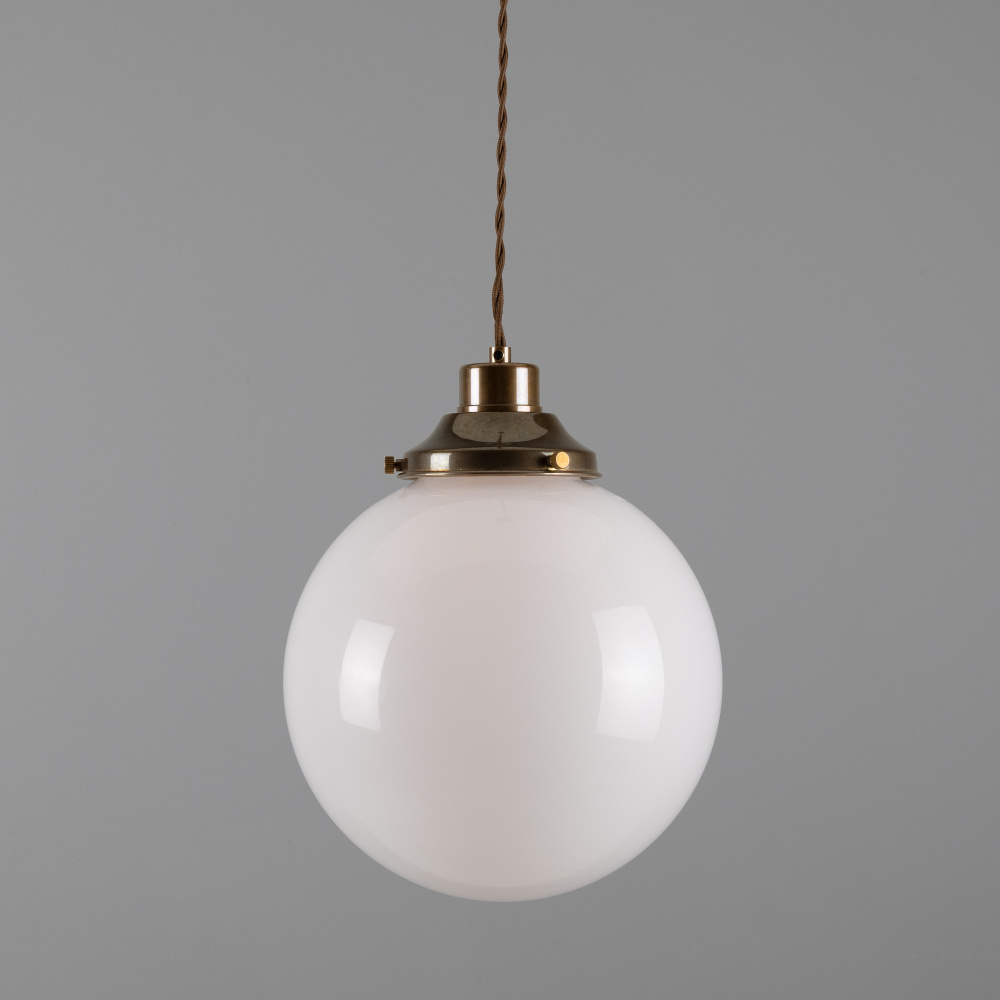 Gentry 25cm Globe Pendant | Antique Silver