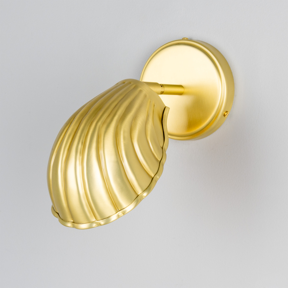 Shell Wall Light | Adjustable | Satin Brass