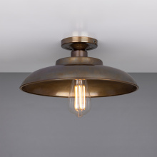 Mullan Lighting MLCF31ANTBRS - Telal Factory Ceiling Fitting | Antique Brass