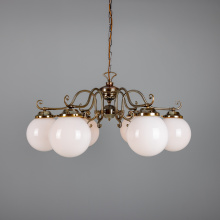 Mullan Lighting MLF027ANTBRS - Kilturk 6 Arm Chandelier Antique Brass (GL044E)