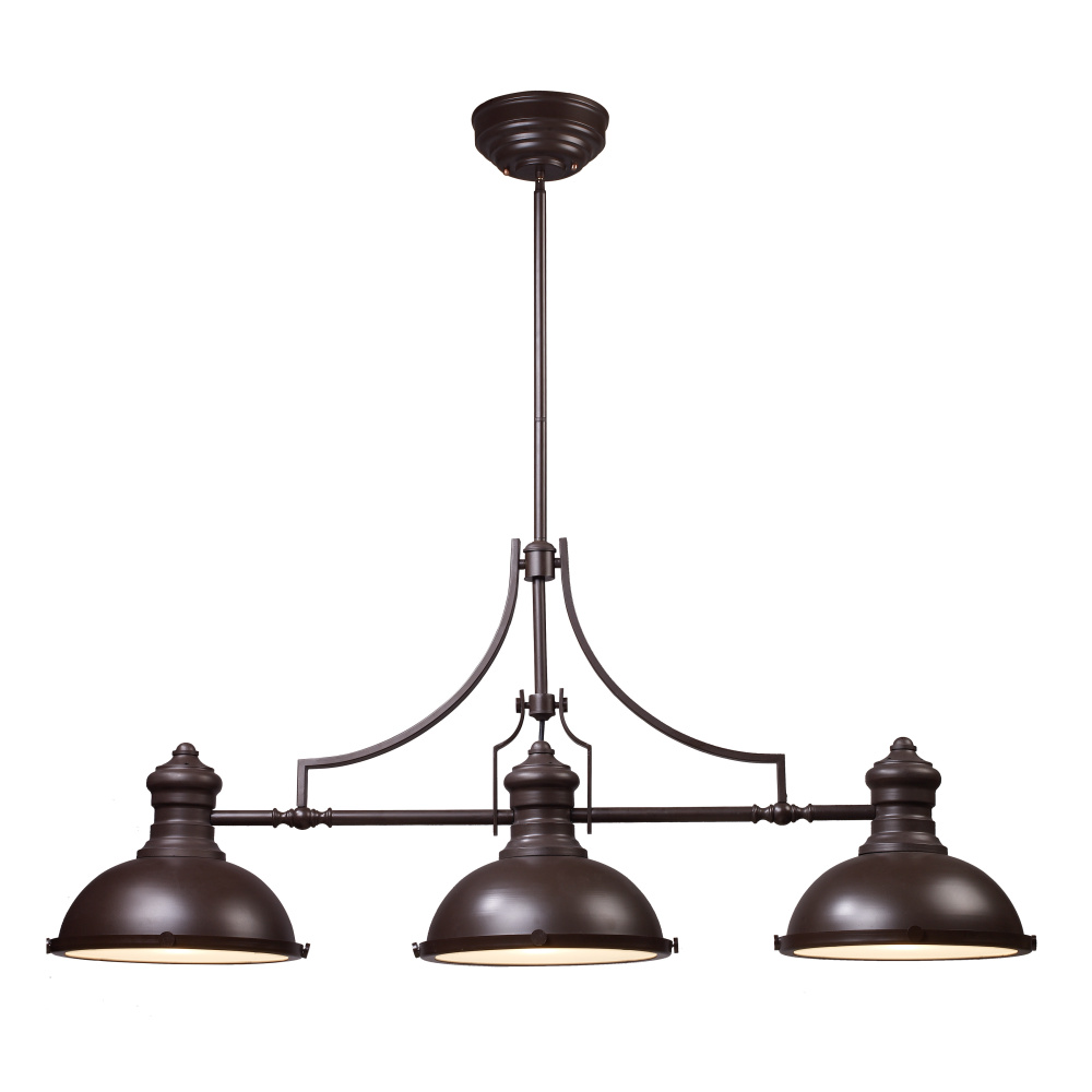 Chadwick 47'' Wide 3-Light Linear Chandelier - Oiled Bronze