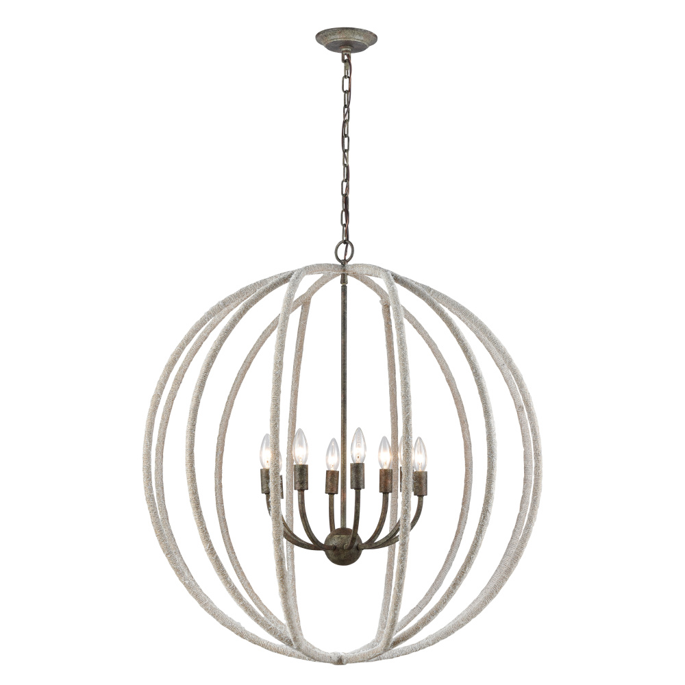 Lasso 32'' Wide 8-Light Chandelier - Gray