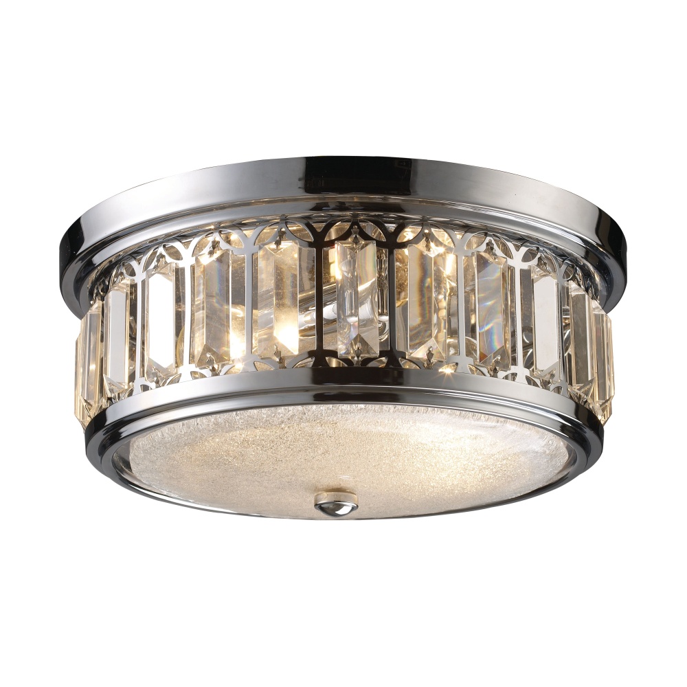 Salena 13'' Wide 2-Light Flush Mount - Polished Chrome