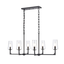 Atlas Lighting CL11017-BK - Fitzroy 36'' Wide 6-Light Linear Chandelier - Matte Black