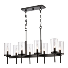 Atlas Lighting CL11028-BK - Oakland 32.5'' Wide 8-Light Linear Chandelier - Black