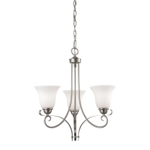 Atlas Lighting CL11095-NK - Brighton 20'' Wide 3-Light Chandelier - Brushed Nickel