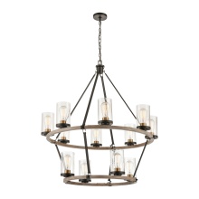 Atlas Lighting CL11191-BK - Geringer 36'' Wide 12-Light Chandelier - Charcoal