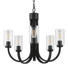 Atlas Lighting CL11246-BK - Melina 24'' Wide 5-Light Chandelier - Matte Black