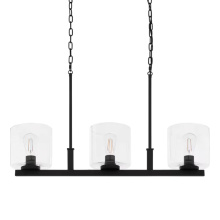 Atlas Lighting CL11247-BK - Melina 33'' Wide 3-Light Linear Chandelier - Matte Black