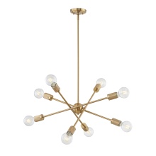 Atlas Lighting CL11254-BS - Module 22'' Wide 8-Light Chandelier - Burnished Brass