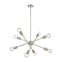 Atlas Lighting CL11254-NK - Module 22'' Wide 8-Light Chandelier - Satin Nickel