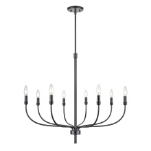 Atlas Lighting CL11273-BK - Newland 34'' Wide 8-Light Chandelier - Matte Black