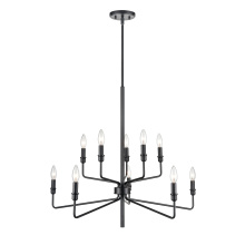 Atlas Lighting CL11323-BK - Saginaw 34'' Wide 10-Light Chandelier - Matte Black