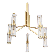 Atlas Lighting CL11352-BS - Stripe 31.75'' Wide 10-Light Chandelier - Satin Brass