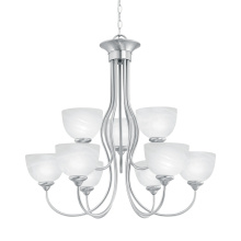 Atlas Lighting CL11359-SV - Tahoe 30'' Wide 9-Light Chandelier - Brushed Nickel