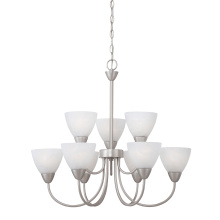 Atlas Lighting CL11362-NK - Tia 25.98'' Wide 9-Light Chandelier - Matte Nickel