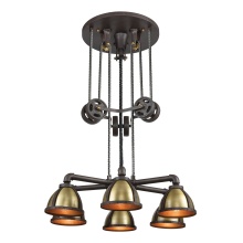 Atlas Lighting CL11363-BZ - Torque 36'' Wide 6-Light Chandelier - Vintage Rust