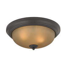 Atlas Lighting CL11469-BK - Huntington 15'' Wide 3-Light Flush Mount - Oil Rubbed Bronze