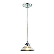 Atlas Lighting CL11667-WH - Refraction 7'' Wide 1-Light Pendant - Polished Chrome with White Glass