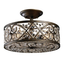 Atlas Lighting CL12053-BZ - Amherst 13'' Wide 4-Light Semi Flush Mount - Antique Bronze