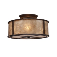 Atlas Lighting CL12065-BZ - Barringer 13'' Wide 3-Light Semi Flush Mount - Aged Bronze