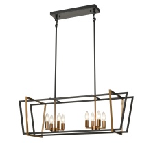 Atlas Lighting CL12090-BK - Bridgette 36'' Wide 8-Light Linear Chandelier - Matte Black
