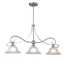Atlas Lighting CL12091-NK - Brighton 36'' Wide 3-Light Linear Chandelier - Brushed Nickel