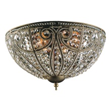 Atlas Lighting CL12214-BZ - Elizabethan 17'' Wide 6-Light Flush Mount - Dark Bronze