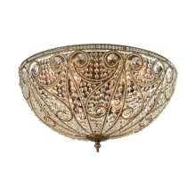 Atlas Lighting CL12219-BZ - Elizabethan 28'' Wide 10-Light Flush Mount - Dark Bronze