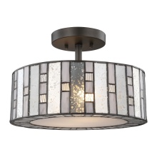 Atlas Lighting CL12242-BZ - Ethan 14'' Wide 2-Light Semi Flush Mount - Tiffany Bronze