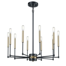 Atlas Lighting CL12318-BK - Livingston 29'' Wide 10-Light Chandelier - Matte Black