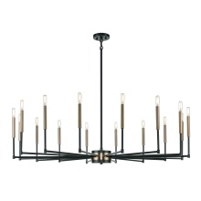 Atlas Lighting CL12320-BK - Livingston 52'' Wide 16-Light Chandelier - Matte Black