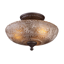 Atlas Lighting CL12362-BZ - Norwich 14'' Wide 3-Light Semi Flush Mount - Oiled Bronze