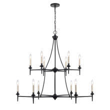 Atlas Lighting CL12440-BK - Solomon 41'' Wide 12-Light Chandelier - Matte Black
